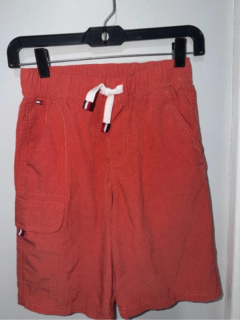 Tommy Hilfiger Kids Coral-Red Pull-On Cargo Shorts